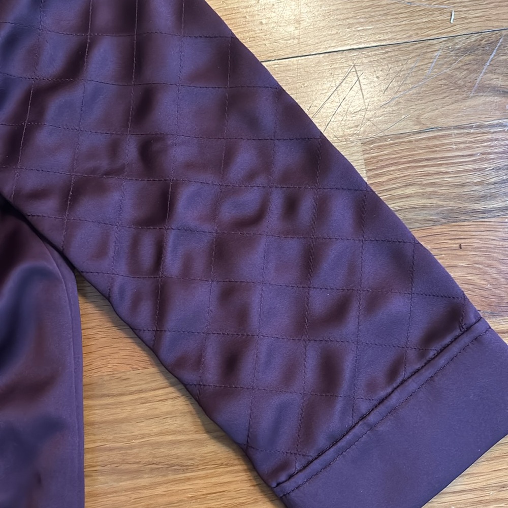 J. Crew Collection Burgundy/Maroon Satin Top/Blouse, size 4 - Picture 4 of 7